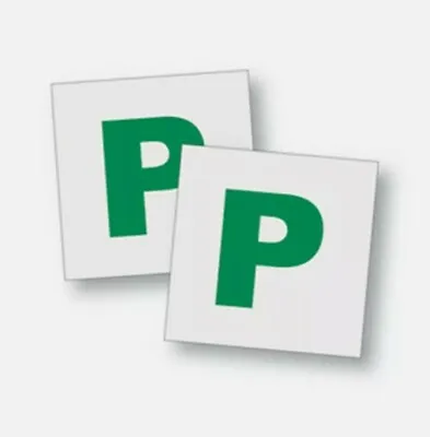 2 X P  Green Fully Magnetic Learner Driver P Plates Just Passed  Pass New Driver • £2.49