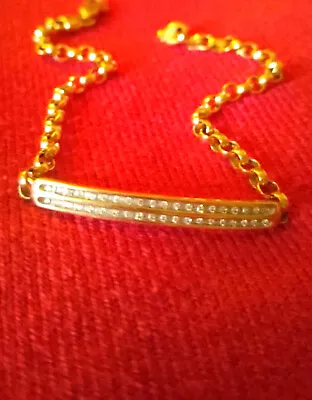 9ct Gold Diamonds Bracelet 375 4.5g 40 Diamonds Damaged But Wearable NOT Scrap • $325