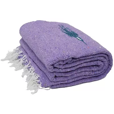 Violet Purple Mexican Blanket | Thunderbird Yoga Blanket | Outdoor Blanket • $24.95