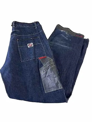 Eckō Unlimited Complex Denim Wide Leg Carpenter Jeans W38 L32 • £35