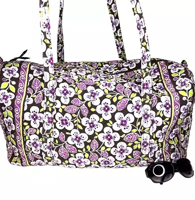 VERA BRADLEY Tote Lg TRAVELER DUFFEL BAG Purple Petals Duffle • $78