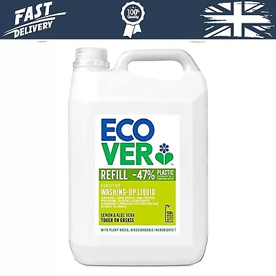 Ecover Washing Up Liquid Refill Lemon & Aloe Vera 5 L**$ • £19.50