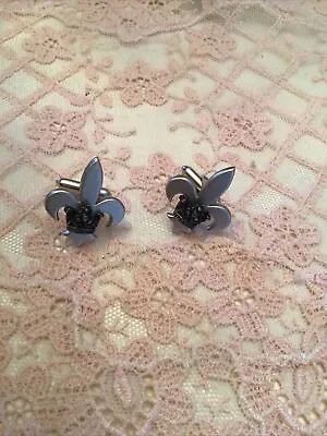 Vtg Swank Cuff Links Women Men Fleur De Lis French Crown  • $20