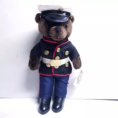 Bear Forces Of America U.S. Marine Plush Stuffed Teddy Bear 20  Uniform W/ Hat • $25