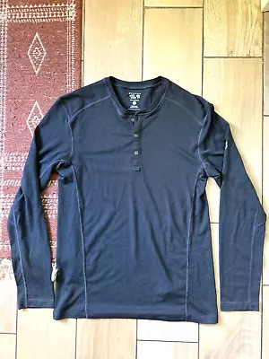 Mens MOUNTAIN HARDWEAR Wool Blend Long Sleeve Henley Shirt Medium • $20