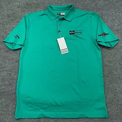 Callaway Shirt Mens M Green Opti-Dri Golf Polo Custom Fitter Odyssey Employee • $24.95