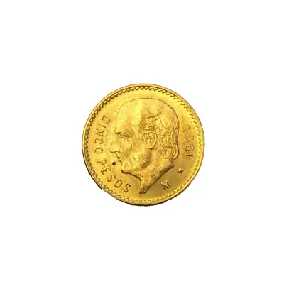 1955 Mexico $5 Pesos - Mexican Gold Gem BU Coin - C18 • $300