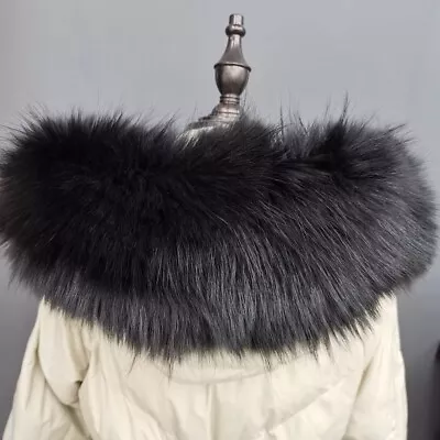  100% Real Raccoon Fur Collar / Wrap / Scarf Jacket Collar Unsix Jacket Collar  • $29.99