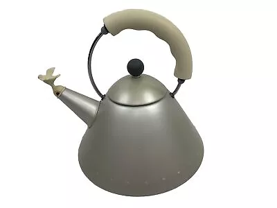 Vtg Alessi Michael Graves 9093 Stovetop Kettle Grayish Cream Colour Bird Whistle • $75