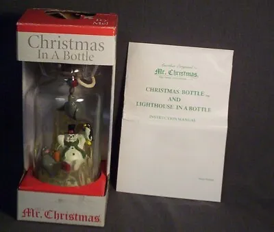 New 2003 Mr. Christmas Inc.  Christmas In A Bottle  Musical Deco Item - Snowman • $2