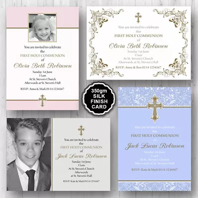 10 First Holy Communion Confirmation Christening Baptism Invitations Invites • £4.65