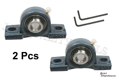 7/8  Pillow Block Bearing (2 Pack) With Housing UCP205-14 Solid Base P205 • $18.95