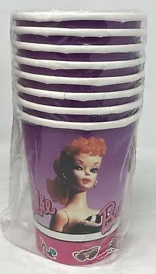 NEW  #1 BARBIE Birthday Party 8  CUPS HOT/COLD  VINTAGE  PARTY SUPPLIES • $15