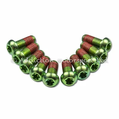 10x Green Titanium Front Disc Rotor Bolts Screws For MV Agusta Brutale 1090RR • $54.75