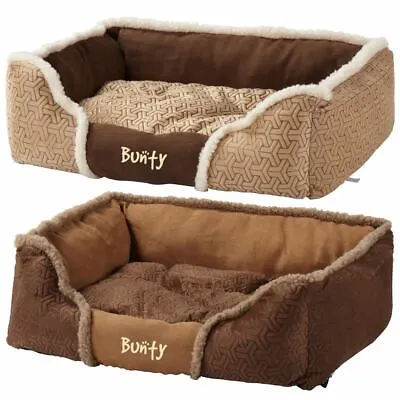 Bunty Kensington Dog Bed Soft Washable Fleece Fur Cushion Warm Luxury Pet Basket • £17.49