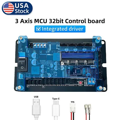 USB Port GRBL 3 Axis Control Board Integrated Driver For CNC Engraving Machine • $26.99