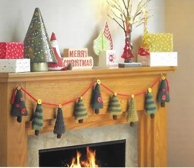 £3.49 • Buy Stylish Christmas Tree Garland / Bunting Knitting Pattern FREEPOST
