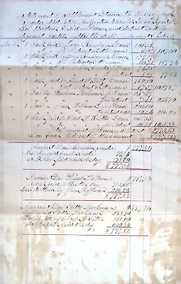 Lehigh County PA Statement Of Settlement Deed 1884 Legal Document • $50