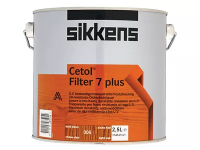 £98.22 • Buy Sikkens Cetol Filter 7 Plus Translucent Woodstain Light Oak 2.5L SIKCF7PLO25