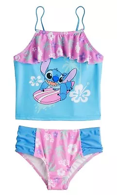 Disney Lilo And Stitch Swimsuit Tankini Bikini Swim Set Girls 4 5 6 6X NWT NEW • $19.90