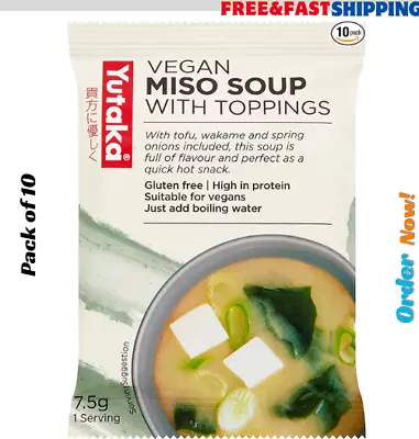 Yutaka Instant Miso Soup Vegetarian 7.5 G Pack Of 10 • £10.98