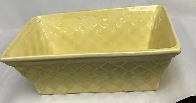 Mccoy Pottery Planter Vintage Yellow Quilted Pattern 7.25  • $18