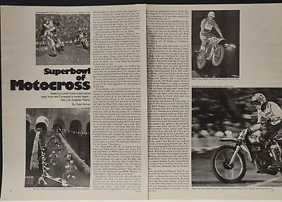 1974 Superbowl Of Motocross 4 Page Print Ad Roger DeCoster Marty Smith  • $7.99