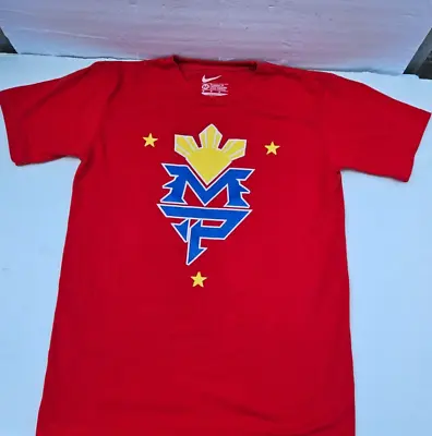 $20.95 • Buy Nike Manny Pacquiao Standard Fit Medium T-shirt Mp Logo Red