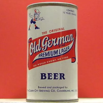 Old German Beer 12 Oz Wide Seam Can Queen Cumberland Maryland I-54 B/O W/S • $3.96