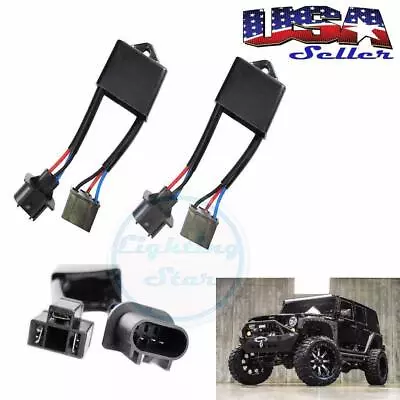 2pcs Black For Any 7  Round LED Headlights H4-To-H13 Anti-Flicker Decoders • $28.63