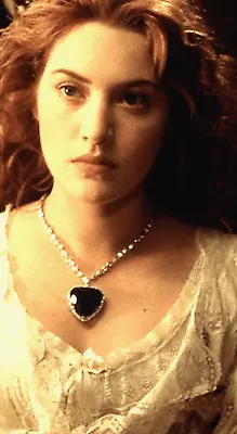 £0.01 • Buy LARGE Heart Of The Ocean Necklace From Titanic Movie Worn Kate Winslett Old Rose