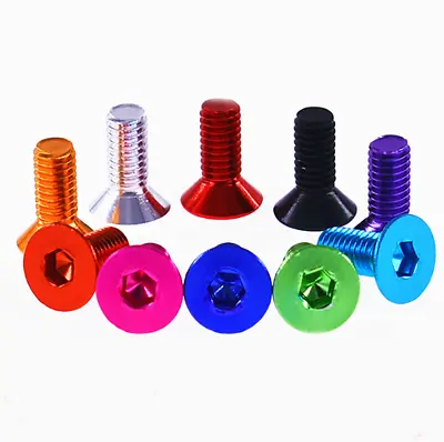 M4 ALUMINUM ALLOY FLAT/COUNTERSUNK HEAD ALLEN HEX SOCKET CAP SCREW BOLT 6-12mm • $2.14