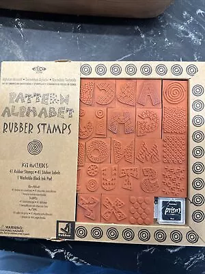 Vintage 2001 ABC Zone Rubber Stampede PATTERN ALPHABET RUBBER STAMPS Kit Used • $8