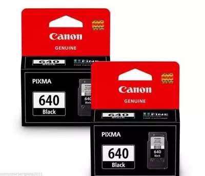 2 Canon Genuine Pg640xl Black Ink Mg2160/mg3160/mg4160/mx376/mx436 Original • $62.30