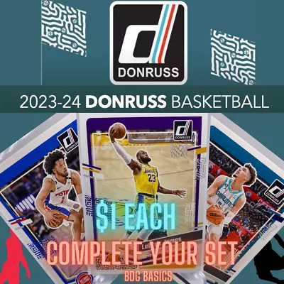 2023-24 Donruss Basketball Base $1 Each Complete Your Set • $1