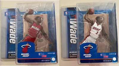 Dwayne Wade Miami Heat Red & White Jerseys NBA McFarlane Series 12 • $45