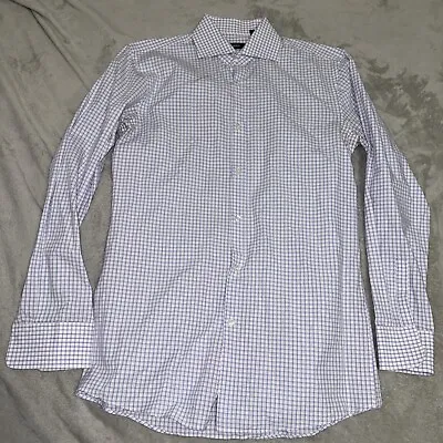 Hugo Boss Shirt Mens 15.5 34/35(Large) Sharp Fit Purple Pink LS Button Front • $17.97