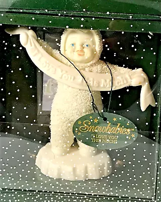 Snowbabies Dept 56 Figurine  I LOVE YOU THIS MUCH!  68918 Retired 2003 Book Box • $13.19