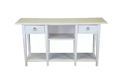 Lexington Furniture Painted Oak White Sideboard Entry Hall Sofa Console Table • $998.75