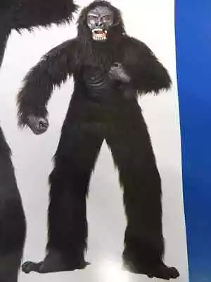 Gorilla Kong Mean Scary Ape Animal Fancy Dress Halloween Deluxe Adult Costume • $139.28