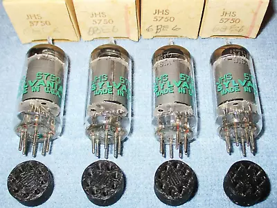4 NOS Sylvania JHS 5750 Vacuum Tubes - Ruggedized 6BE6W Pentode Converter Mixers • $39.95