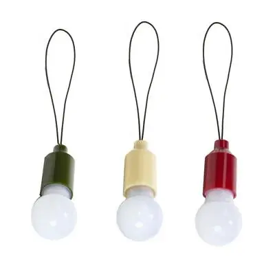 Kikkerland 1 X Assorted Mini Pull LED Light Bulb Torch Key Ring Chain Bag Gift • £5.99