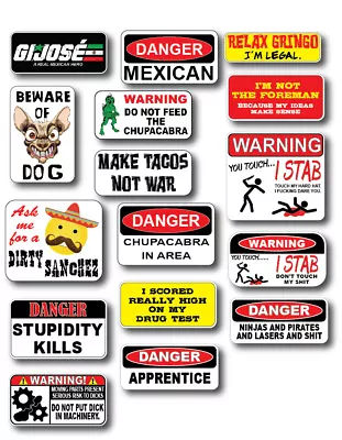 16pk 3M Funny Mexican Hard Hat  Helmet Sticker Combo Value Pack Toolbox Welder • $5.29