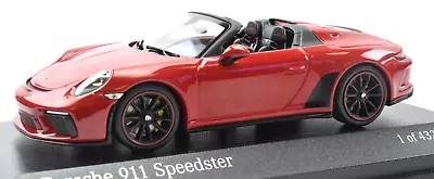 Minichamps 2019 911 991 Carmine Red Speedster 1:43 Scale Diecast Car 410061131 • $48.29