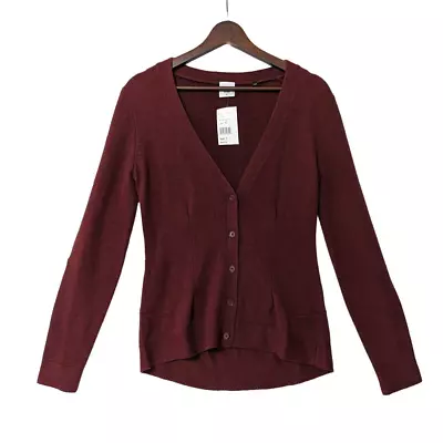 Cabi Catch Cardigan Sweater Garnet Womens Size XS Button Front Fitted Style 3529 • $24.99