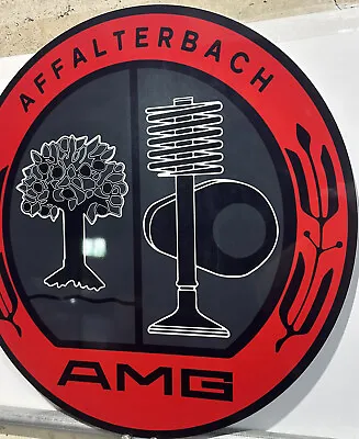 Large 14” AMG Mercedes Vintage Logo Reproduction Garage Sign • $37