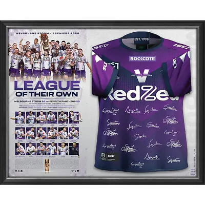 $1995 • Buy Melbourne Storm 2020 Nrl Premiers Team Signed Framed Limited Edition Jersey