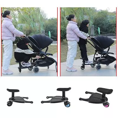 Stroller Buggy Comfortable Adaptor Pushchair Connector Wheeled Board Step Board • £76.43