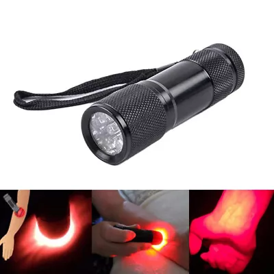 £4.66 • Buy Red LED Flashlight Infrared Vein Imaging 625nm Red Light 9 LED Torch Vein Fin_vi