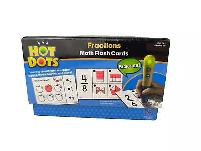 Sealed Hot Dots Math Fraction Flash Cards 50 Double Sided Flash Cards Homeschool • $8.99